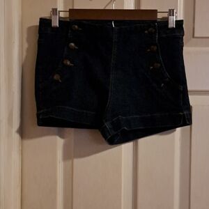 No brand no size shorts cut button design on each sides.